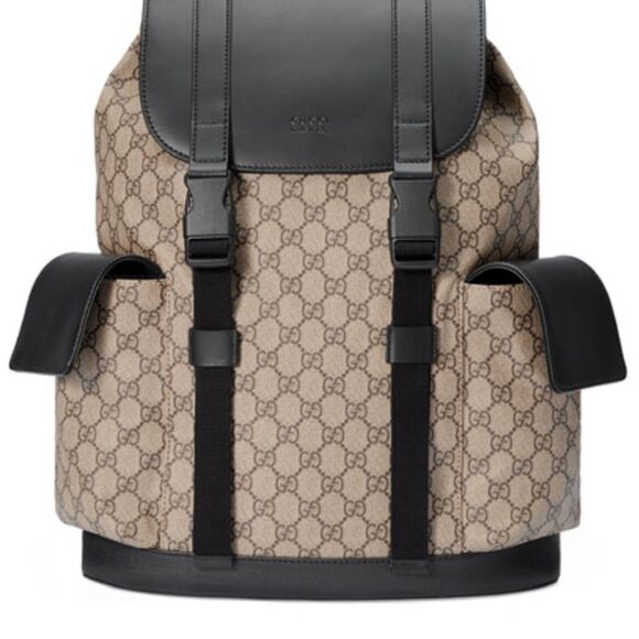 Men’s Gucci GG Supreme extra large backpack double buckle canvas new with tags - Picture 2 of 15